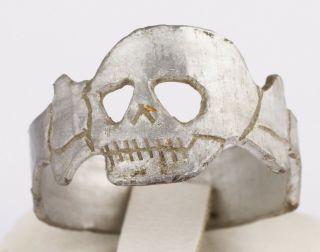 Skull Bones Crossbones Ring Special Force Shock Troops Military Ww2 Wwii Or Ww1