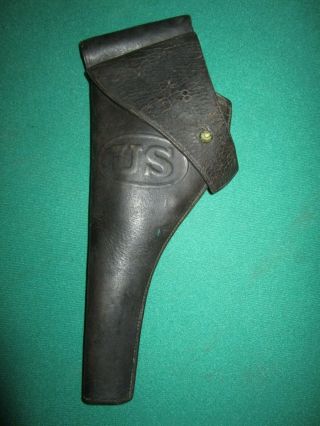 Wwi Us M1917 Revolver.  45 Leather Hip Holster Possible Unit Marked " S9 "