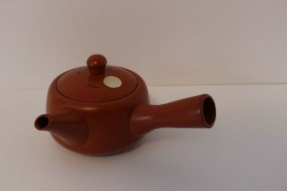 Japanese 4 " H Traditional Banko Yaki Clay Tea Pot Teapot W/ Handle Made In Japan