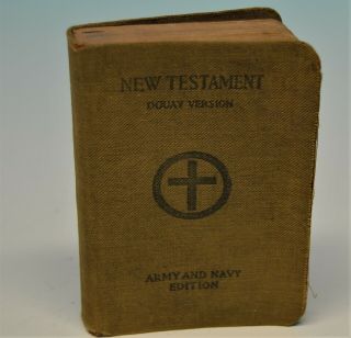 Wwi Us Army Navy Bible Pocket Testament Douay Catholic Wilson