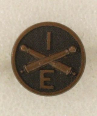 Army Enlisted Collar Disc: Btry E,  1st Field Artillery Regiment - Wwi