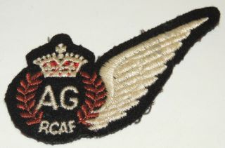Ww2 Raf Rcaf Royal Canadian Air Force Air Gunner Ag Wings Non Padded Variation