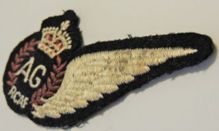 WW2 RAF RCAF Royal Canadian Air Force Air Gunner AG Wings non padded variation 3
