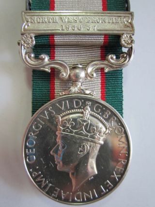 British India General Service Medal - N.  W.  F.  1936 - 37 To Lac.  J.  Winchester R.  A.  F.