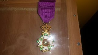 Belgian Order Of Leopold Officers W/ Rosette Gold