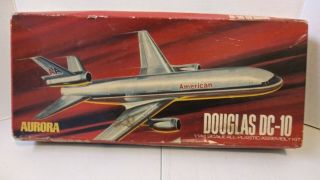 Vintage Aurora 1/144 Scale Douglas Dc - 10 Plastic Model Kit