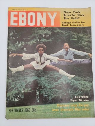 Ebony September 1969 Lola Falana,  Fayard Nicholas,  Lee Elder,  James Brown Tv
