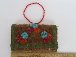 Antique Early 20th Century Native American Indian Beaded Purse
