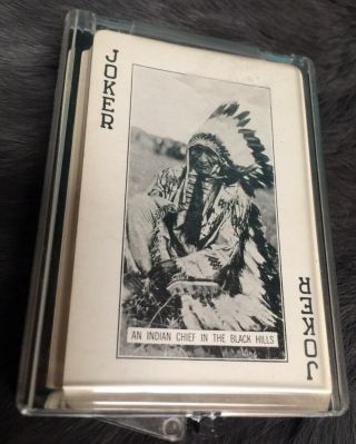 Vintage Native American Indian Souvenir Playing Cards Black Hills All Different