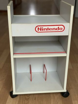 Vintage Nintendo Nes Rolling Cart Stand Rack