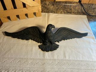 Vintage Cast Iron Indoor/outdoor Wall Hanging Spread Winged Eagle