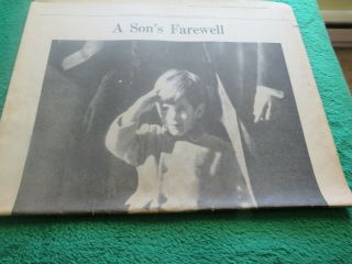 1963 A SON ' S FAREWELL JOHN F.  KENNEDY SALUTES THE CASKET OF HIS FATHER 2