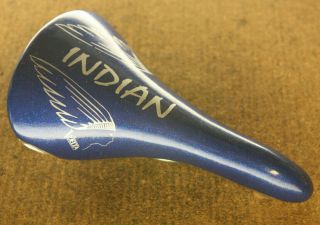 Vintage Nos Selle Bassano Vuelta Indian Metallic Blue Cycling Saddle Seat