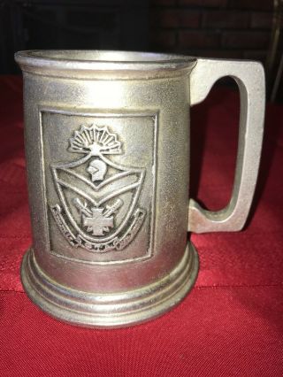 Vtg Wilton Mug Pewter Stein Cup Rwp Columbia Pa Usa Coat Of Arms Metal Tankard