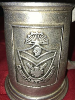 VTG WILTON Mug Pewter Stein Cup RWP Columbia PA USA COAT OF ARMS Metal Tankard 2