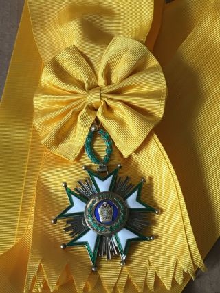 Empire Iran Persia Imperial Order Of The Crown Taj Grand Cross Sash Badge Medal