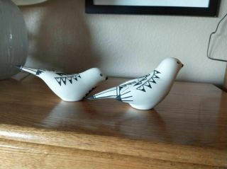 Vintage Acoma Pottery Doves - Boy And Girl