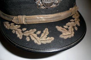 WWII or older US Navy officers visor hat,  captain or commander grade line office 2