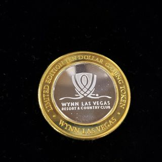 $10.  999 Silver - Wynn - Las Vegas Nv - Casino Token Sku - F1501