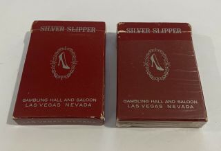 Vintage Silver Slipper Gambling Hall & Saloon Cancelled Casino Playing Card Set