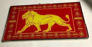 Framed MGM Lion on Vintage Casino Slot Machine Belly Glass by Bally Mfg.  Corp 2