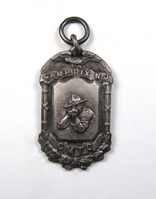 Engraved 1932 Camp Fort Dix Nj Cmtc Military Marksmanship Medal Shooting Award