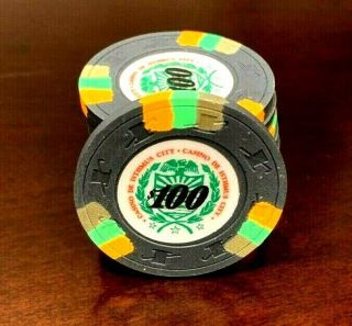 19 Casino De Isthmus City $100 Poker Chips - Paulson H&c From James Bond Movie
