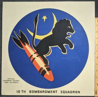 Vintage World War 2 Buy US War Stamps 10th Bombardment Squadron Naval Poster 2