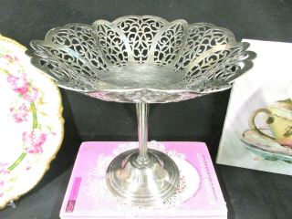 international silver company lovelace pattern footed candy dish pedestal bowl 2