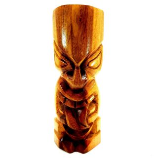 Hand Carved Wood Tiki God Sculpture Maui Hawaiian 2011 Love Good Health 8 " Tall