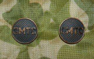 Pre - Ww2 Us Army Citizens Military Training Camp Cmtc Screw Back Collar Badges