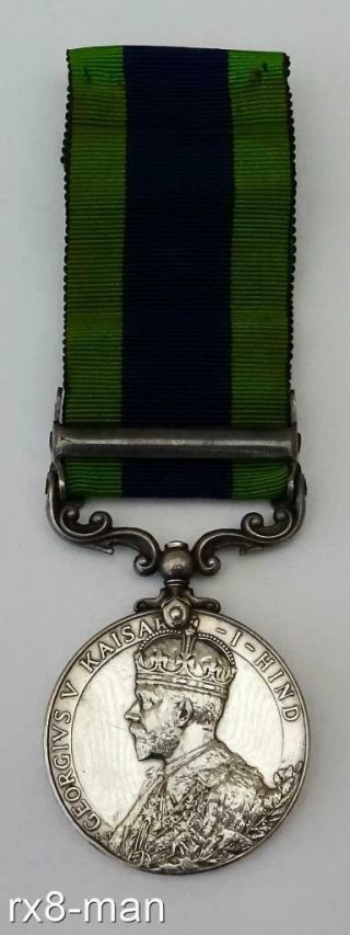 George V India General Service Medal,  Waziristan 1921 - 24 Clasp Sgln A.  G Bennett