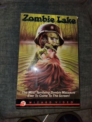 Vintage 1984 Zombie Lake Big Box Vhs Wizard Video - Zombies - German Soldiers - Corpse