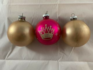 6 Large 1950/60s Vintage Christmas Ornaments 3 Poland & 3 Shiny Brite 2