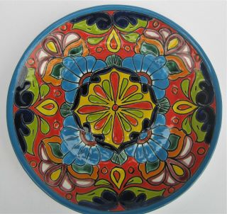Talavera Pottery Decorative Wall Decor Dinner Plate 11 3/4 " Diameter Lead