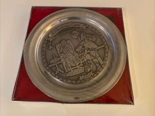 2000 Armetale Collectible Pewter Plate A Christmas Carol Scrooge & Marleys Ghost