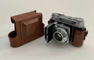 Vintage Kodak Retina Iia 35mm Folding Camera And Leather Field Case Germany