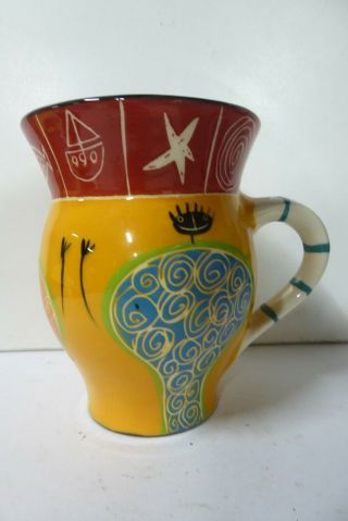 Vintage Ava Goya Sydney Mug - Australian Pottery Studio Ceramic Art Hand Painted