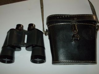 German Army Dienstglas 7x50 Blc Binoculars In Case