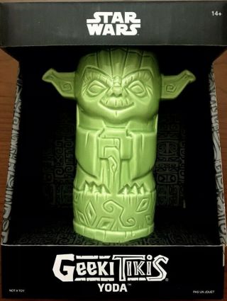 Think Geek Geeki Tikis Star Wars Yoda Ceramic Tiki Mug 12 Oz