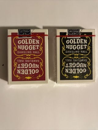 Vintage Golden Nugget Playing Cards Red & Black.