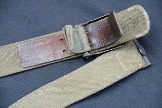 Ww2 Wwii German Afrika Korps Canvas Belt & Buckle Size 95