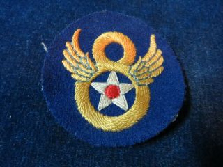Orig Vintage Cloth Patch " Usaaf - Us Army Air Force 8th Air Force " Theatre Made