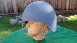 Us Navy Mk - 2 Talker Helmet - Navy Blue - Complete With Chin Strap Wwii