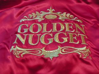 Vtg Mirage Golden Nugget Las Vegas Casino Satin Jacket Adult Xl Reversible