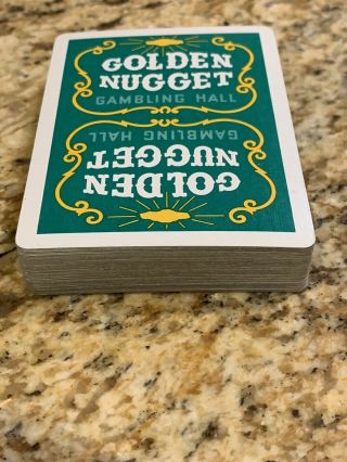 1965 Tax Stamp Green Deck of Golden Nugget Las Vegas Casino Playing Cards 2
