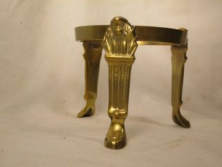 Vintage Ornate Brass Claw Footed Ball Sphere Holder Foot Stand Decor