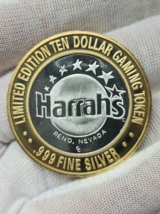 . 999 Silver 1995 $10 Harrah 