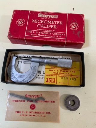 Vintage Starrett Micrometer T - 230 Xp