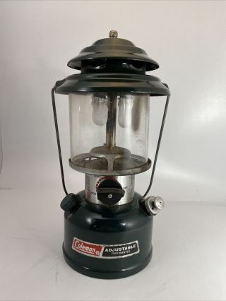 Vintage 1991 Coleman Adjustable Two Mantle Lantern 01/91
